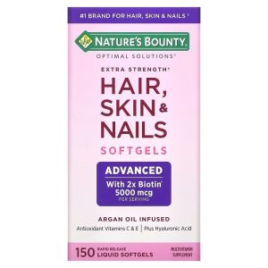 Nature's Bounty, Optimal Solutions, Extra Strength Hair, Skin & Nails, 150 Rapid Release Liquid Softgels